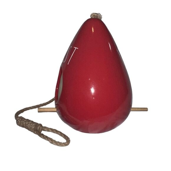 Ceramic HOME & NEST Egg-Shaped Red Birdhouse NWT - Picture 5 of 6